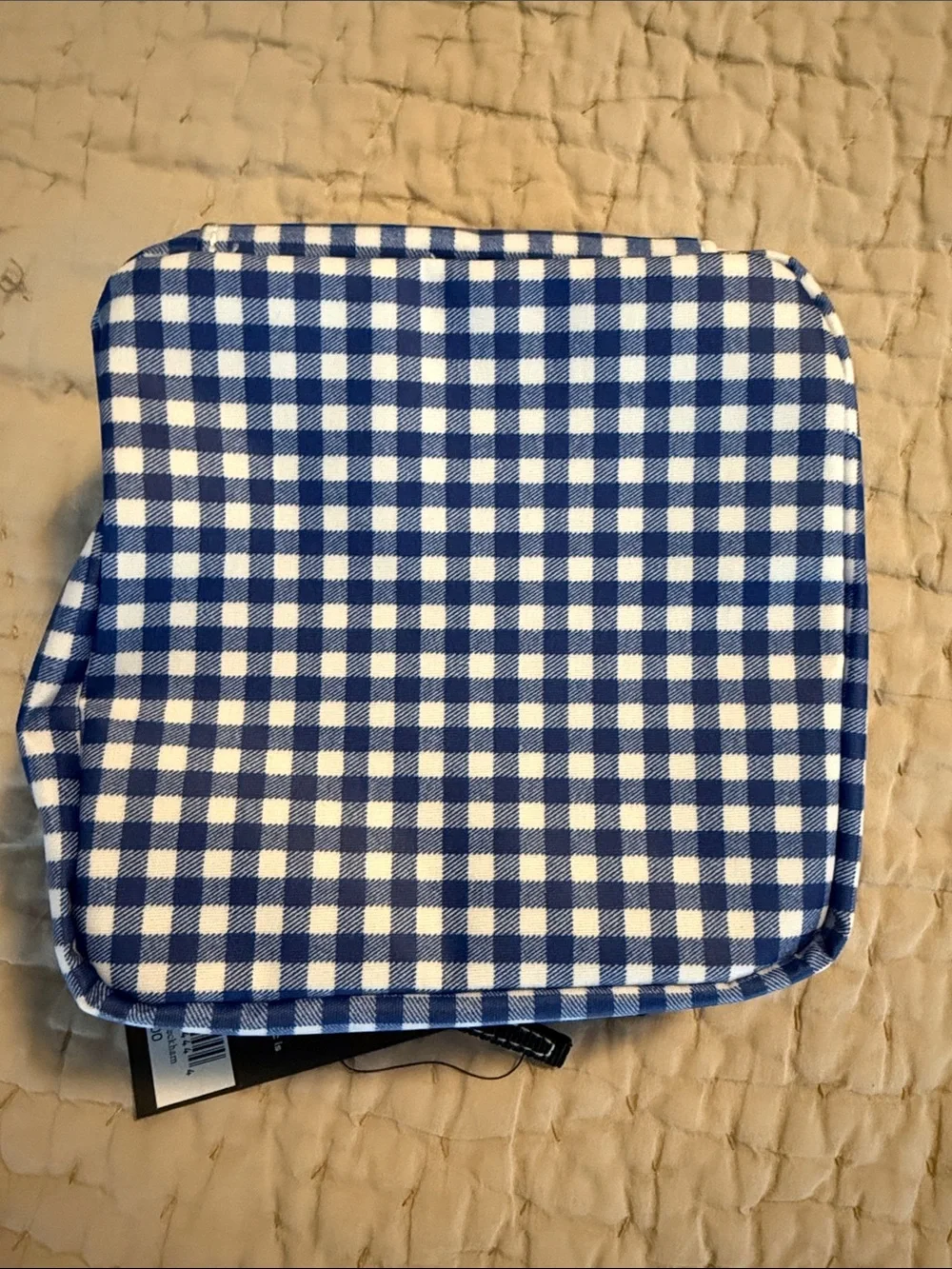 Scout Blue and White Gingham Cosmetic Pouch